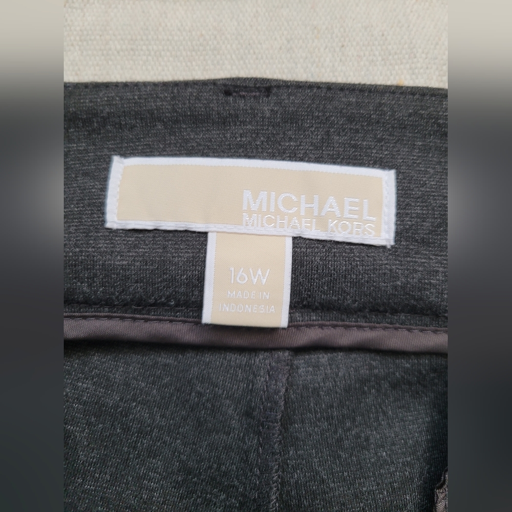 Michael Kors Women's Gray Dress Pant Straight Leg Super High Rise Classic 16W - Picture 13 of 16